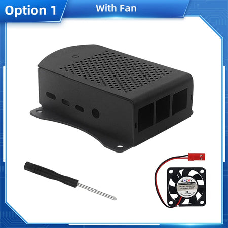 Raspberry Pi 4 Aluminum Alloy Case &ndash; Enhanced Cooling Support With Fan