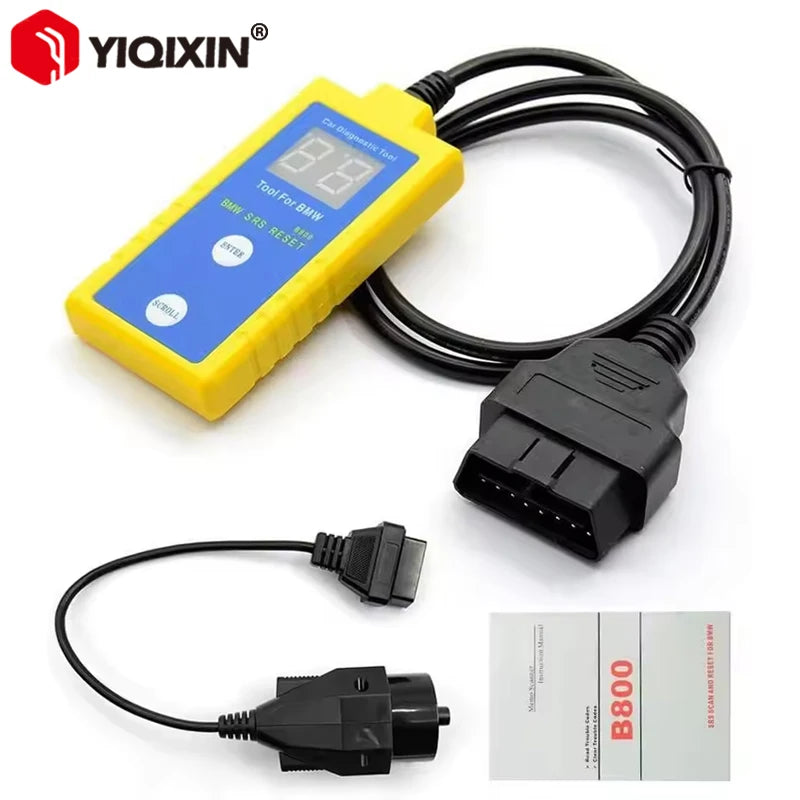 Ilmatyynydiagnostiikkatyökalu B800 BMW E36 E46 E34 E38 E39 Z3 Z4 X5, OBD2 SRS-lukija