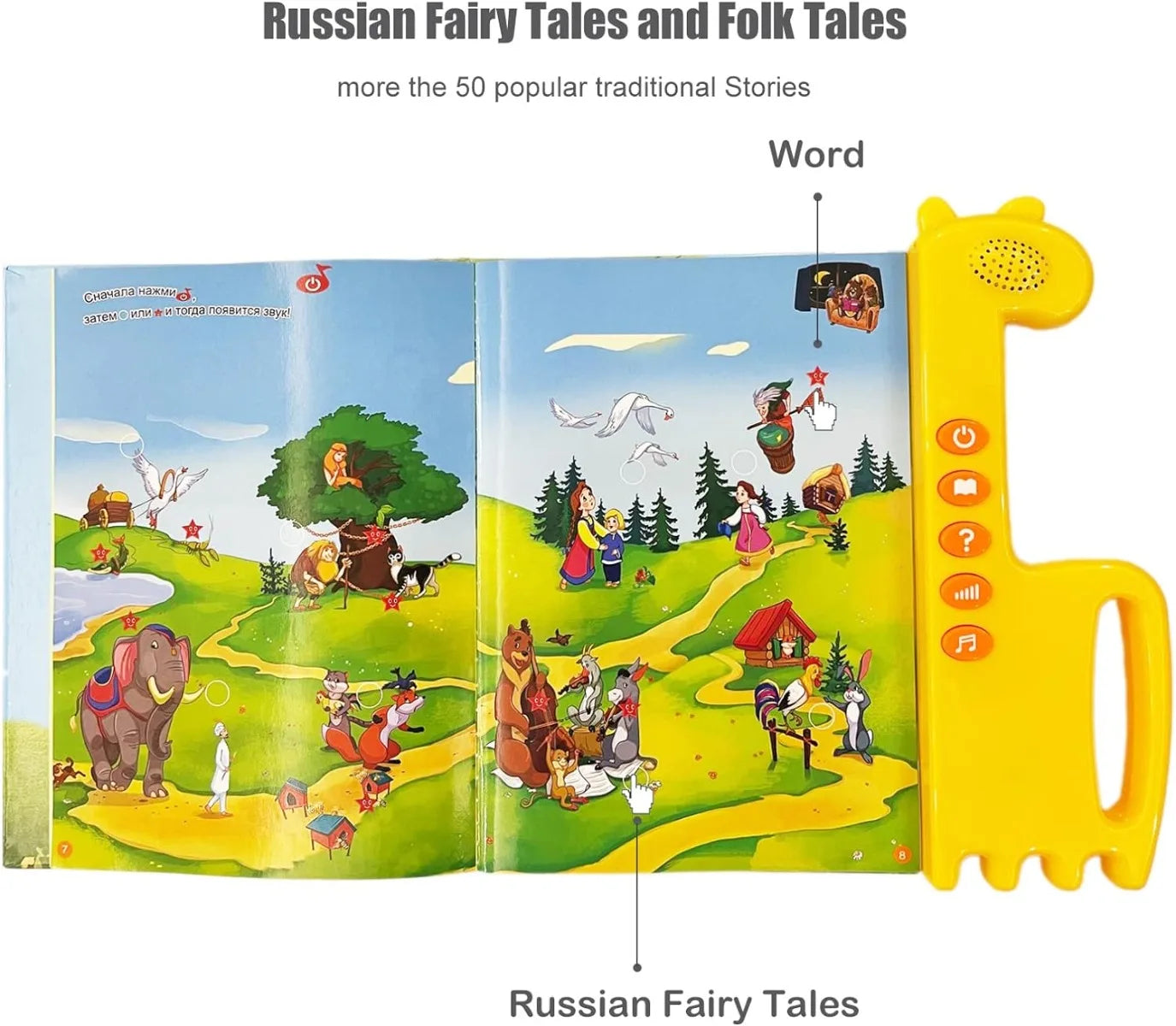 Educational Musical Toy: Interactive Russian Alphabet and Fairy Tales for Kids | Learn Russian Language for Beginners and Toddlers