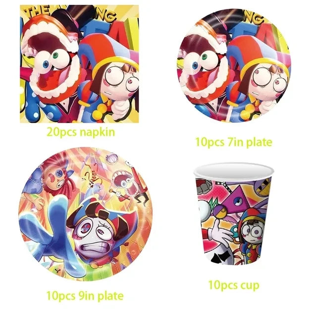 The Amazing Digital Circus Birthday Party Decorations Set 50pcs