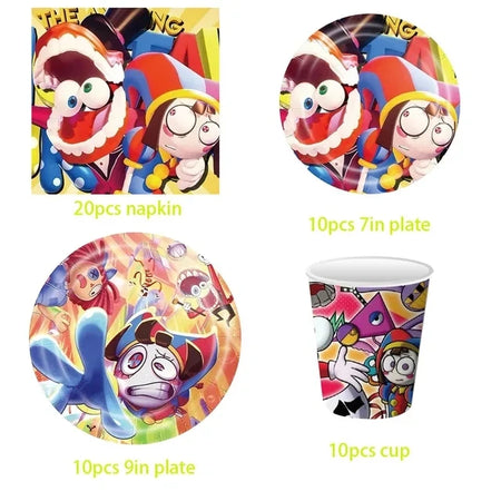 The Amazing Digital Circus Birthday Party Decorations Set 50pcs