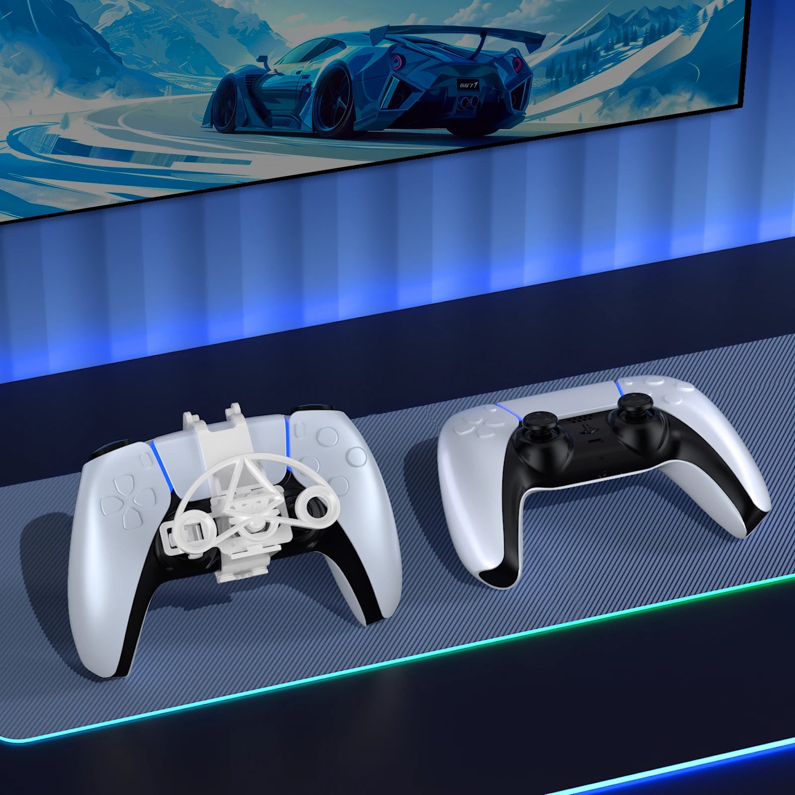 PS5 Wireless Controller Mini Steering Wheel &ndash; Compact Racing Precision