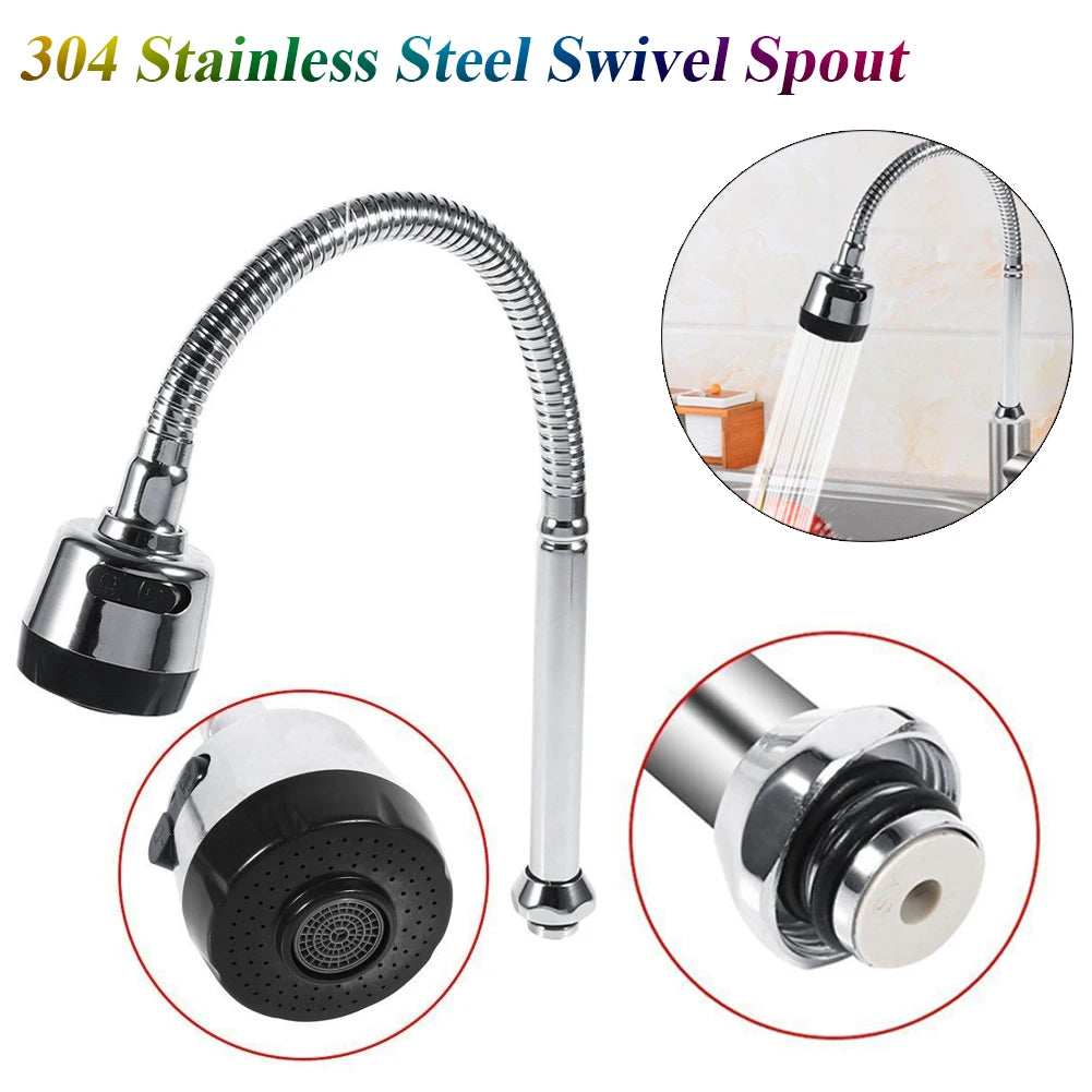 304 Stainless Steel Swivel Faucet - Ceramic Disc Valve