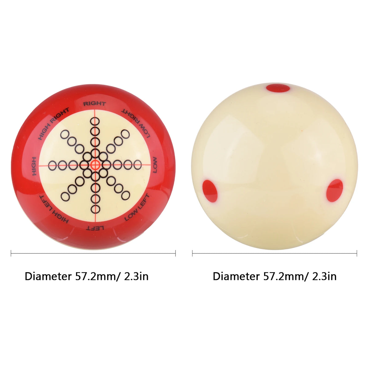 Red White Resin Billiard Ball &ndash; Long Lifespan Resin