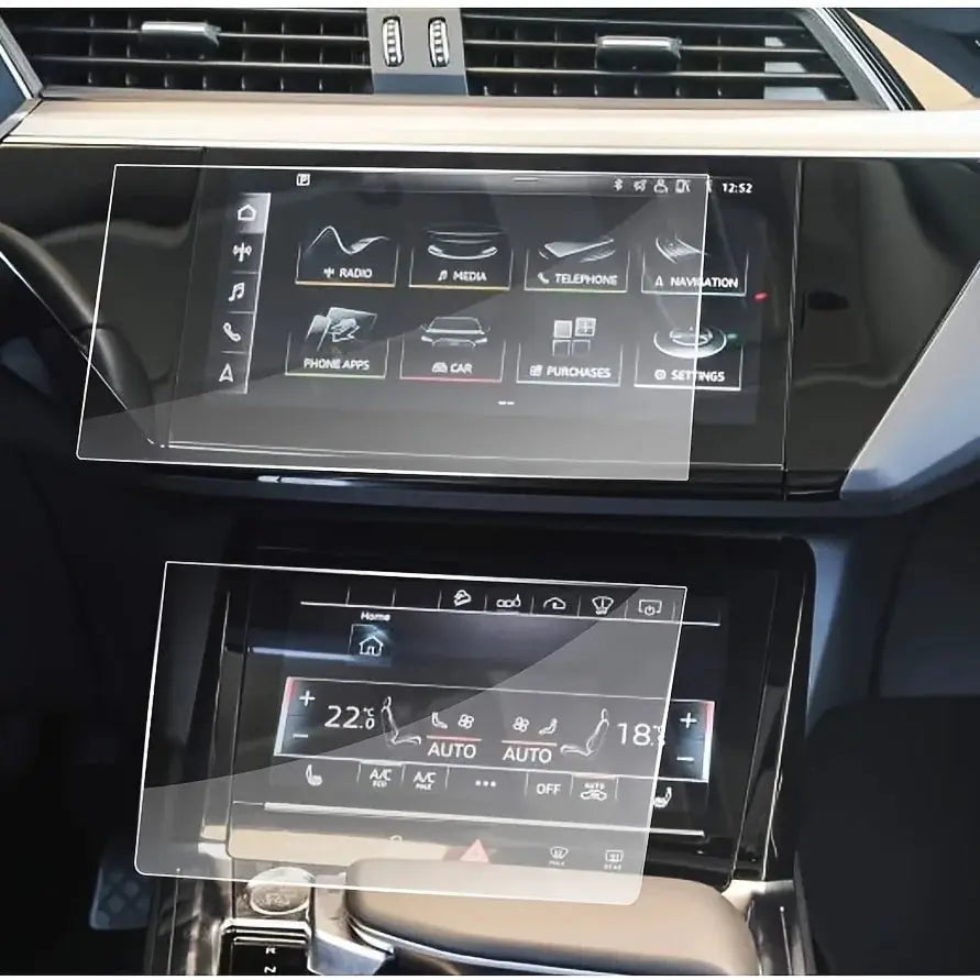 Anti-Scratch Tempered Glass Screen Protector for Audi Q7 Q8 E-Tron by InterCyprus Trading Ltd