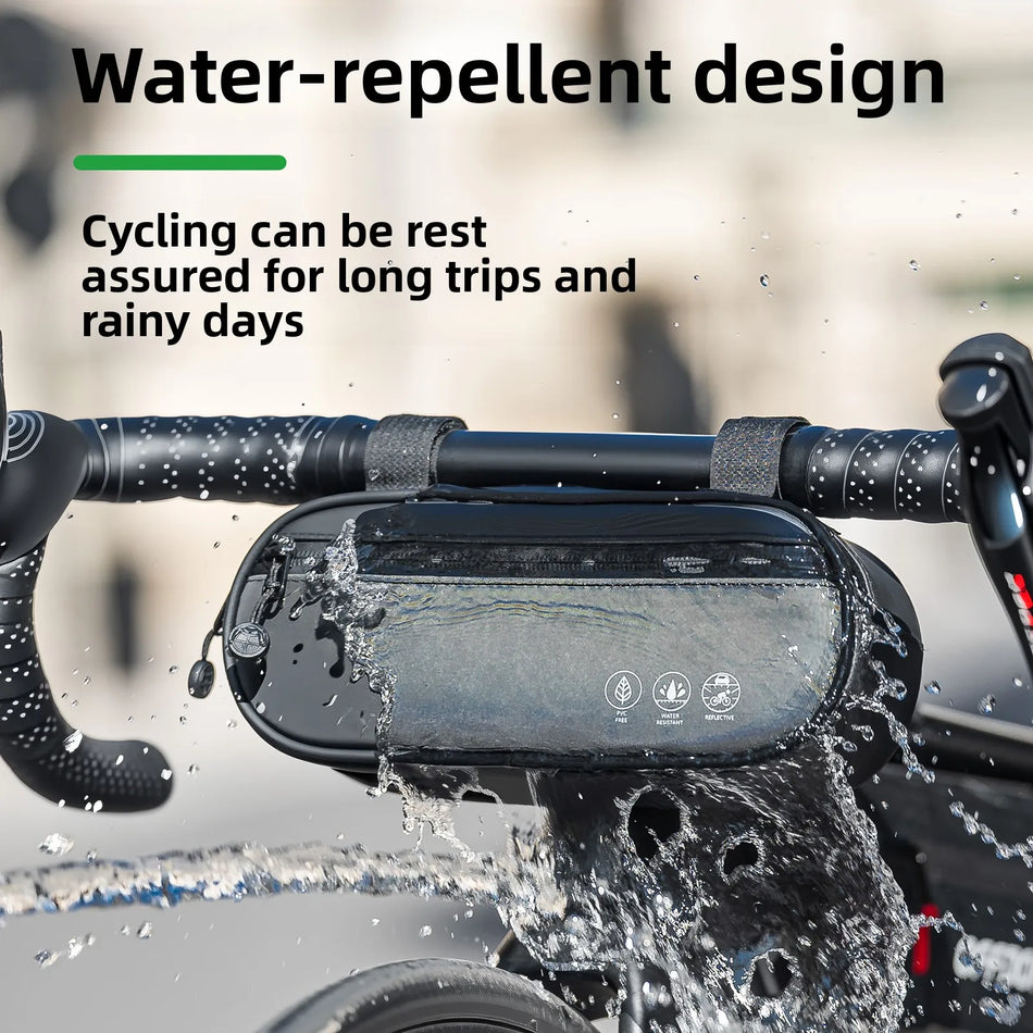 OFFBONDAGE Cykeltaske, 1.9L Toprør- og Styrtaske, Vandtæt Nylon