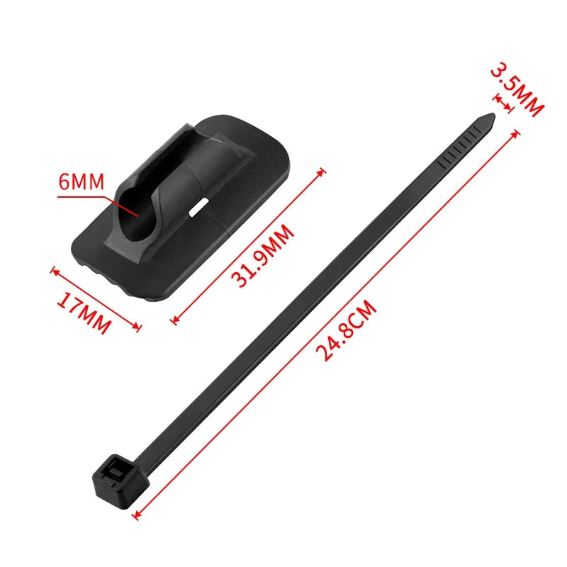 MUQZI 4pcs MTB Bike Brake Shifter Cable Housing Guide Clips &ndash; Durable Cable Management