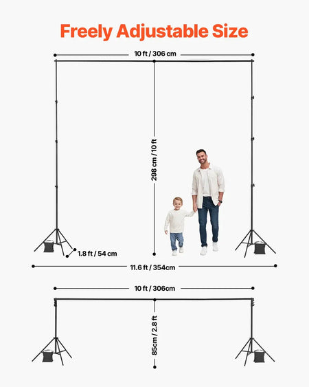 Adjustable Heavy Duty Backdrop Stand Wedding Photo
