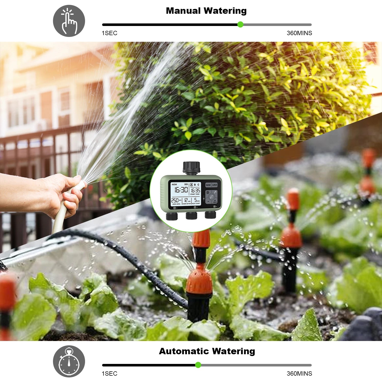 Eshico New Design 3-Zone Water Timer &ndash; Smart Drip Irrigation