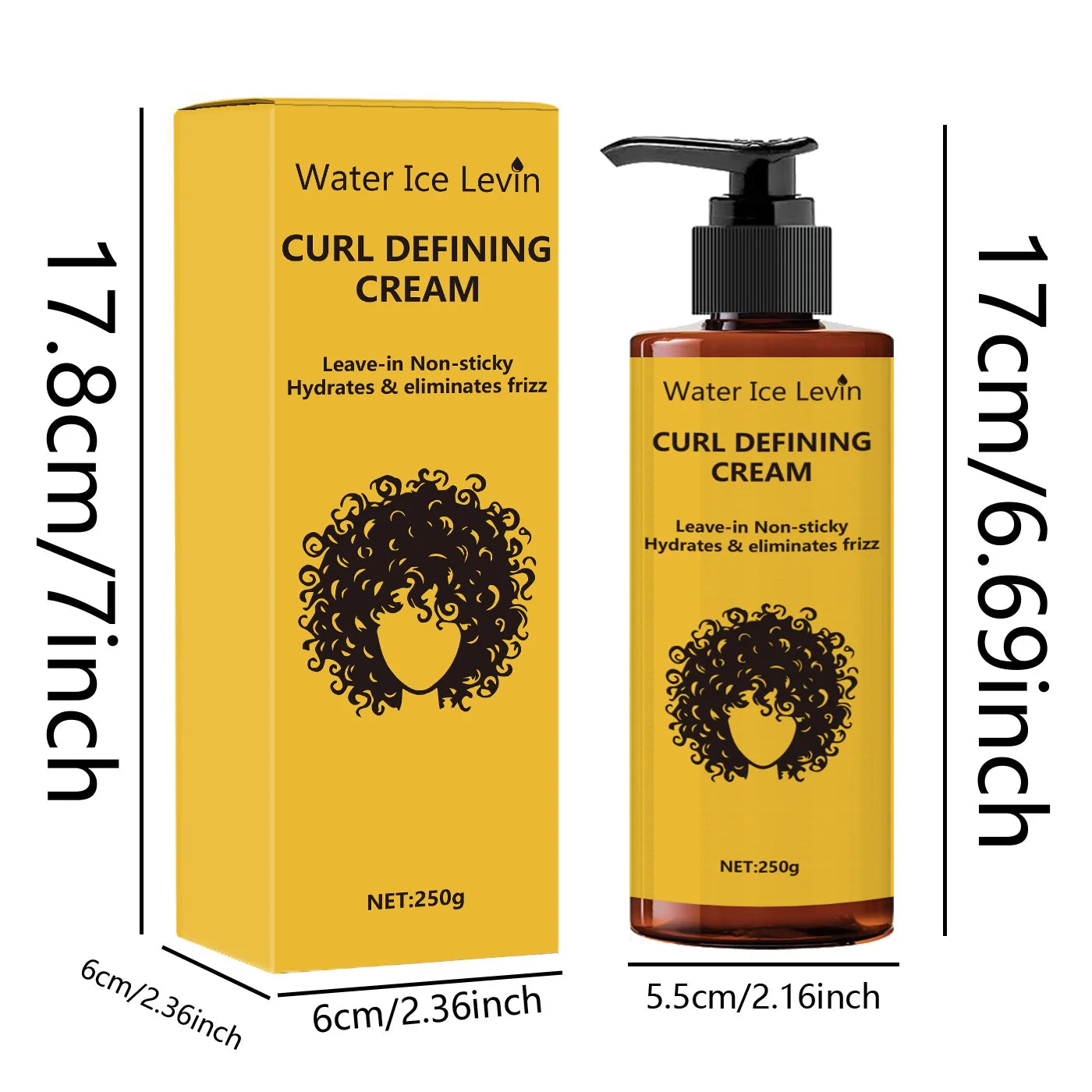 Water Ice Levin Elastic Styling Cream &ndash; Deep Moisturizing for Soft Fluffy Curls