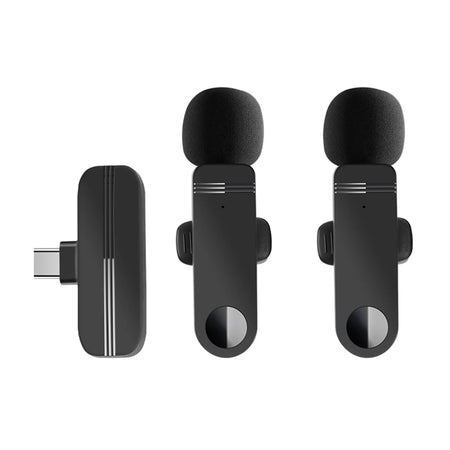 Lavalier Wireless Microphone Clip On Mic &ndash; Low Latency 2-in-1 for Type C