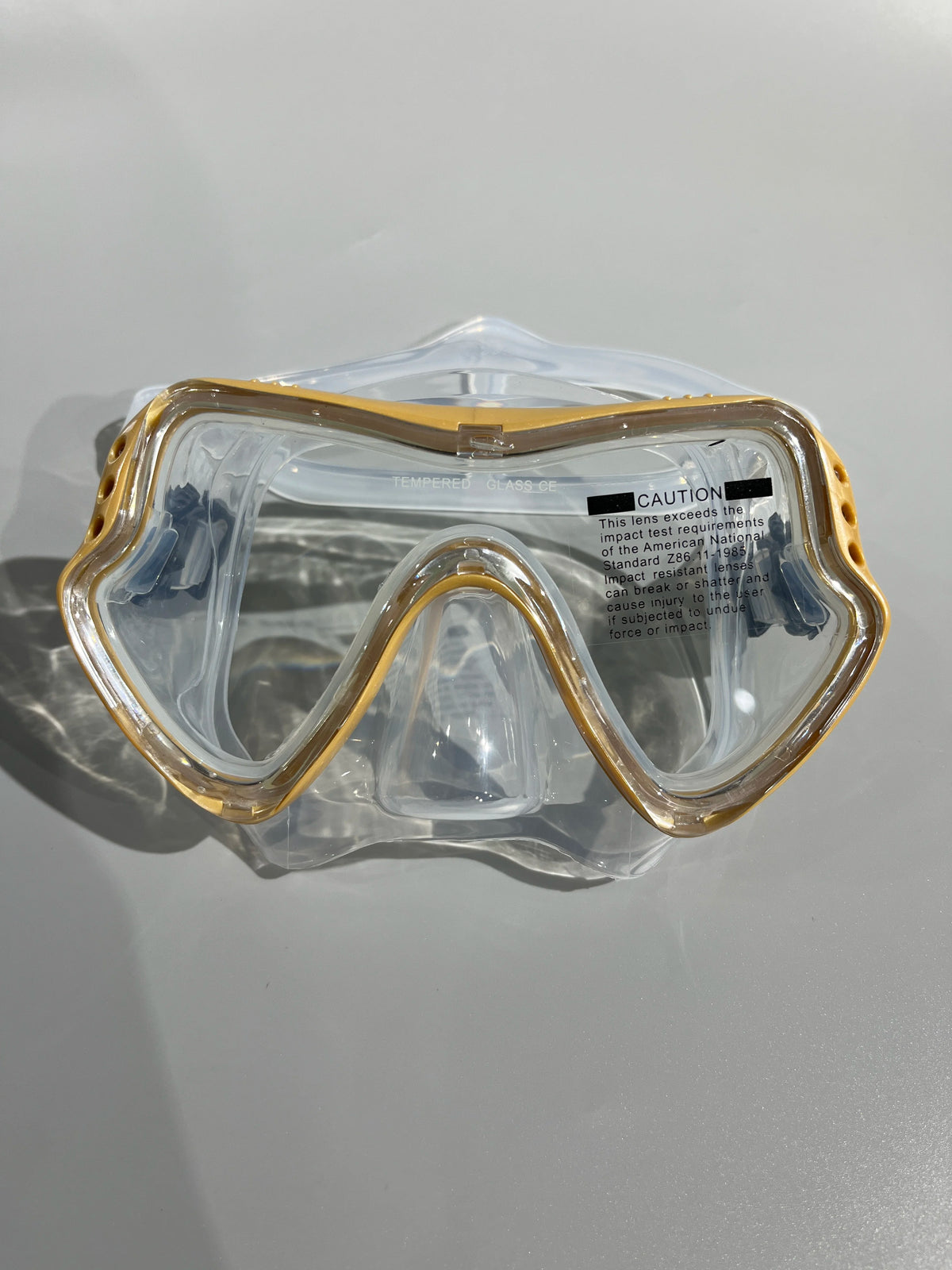 Professional Silicone Scuba Diving Mask - Anti-Fog, UV Protection, Waterproof for Adults 306Gold through / CHINA
