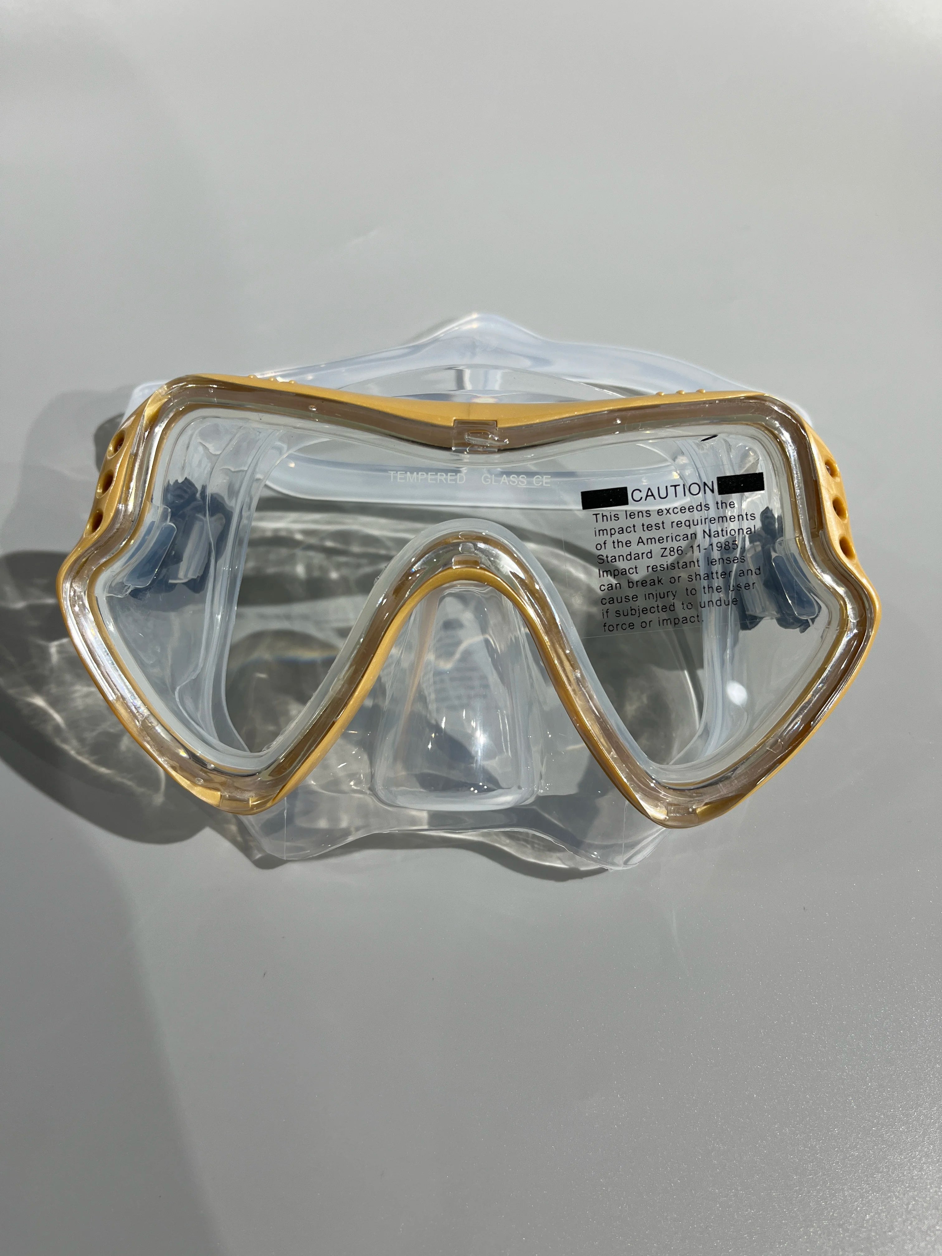 Professional Silicone Scuba Diving Mask - Anti-Fog, UV Protection, Waterproof for Adults 306Gold through / CHINA