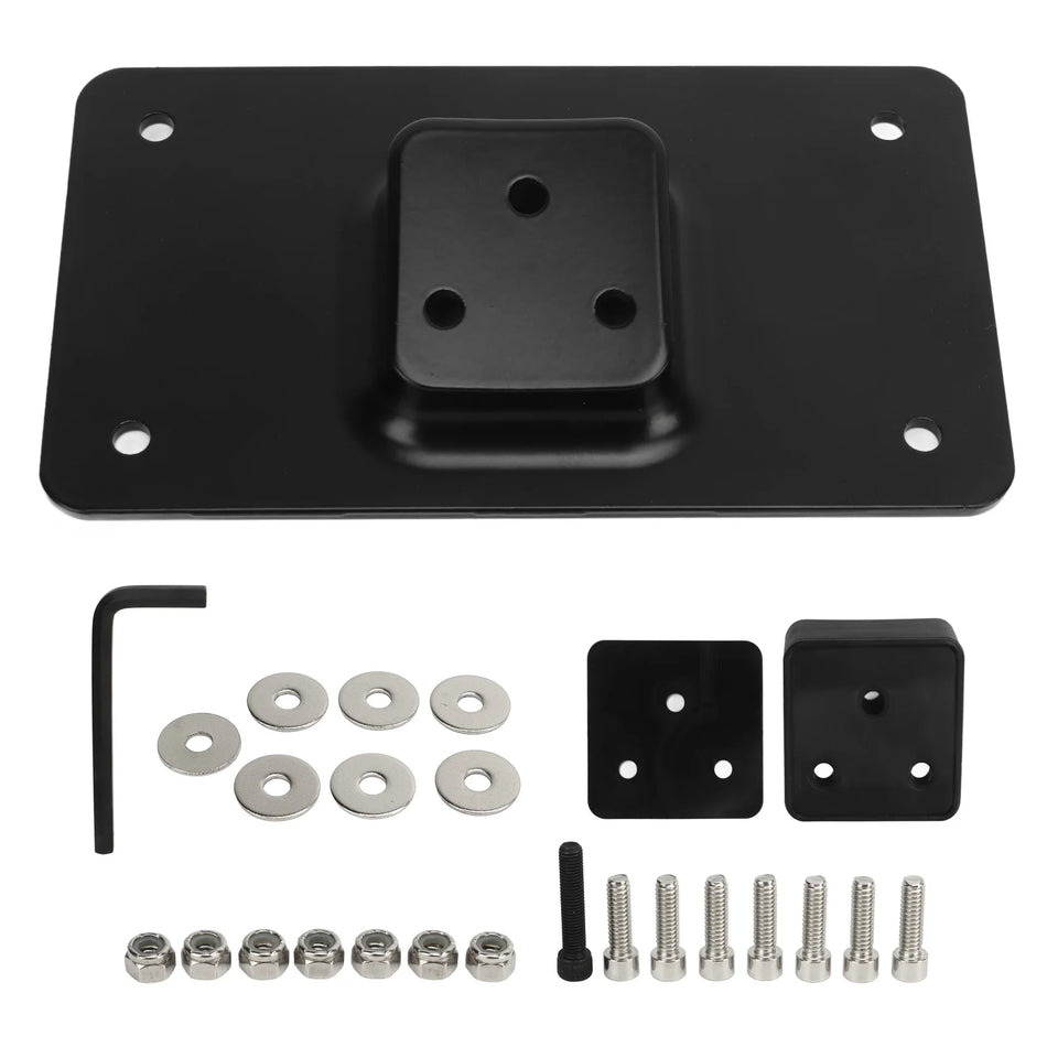 Harley Davidson Big Twins License Plate Mount, 3 Hole Steel Bracket For 1973 Up