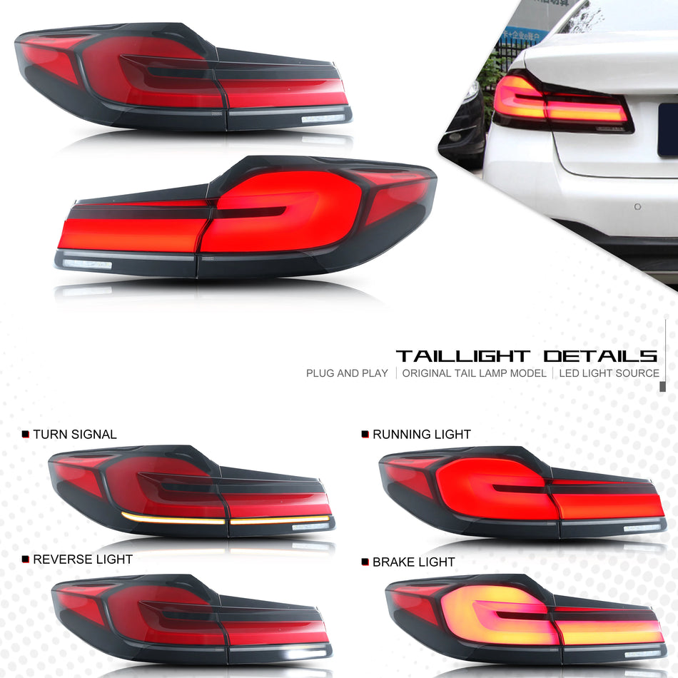 Luces traseras LED BMW G30 F90 M5 Serie 5 con intermitentes secuenciales