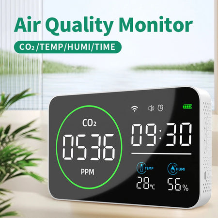 Smart WIFI 4 in 1 Air Quality Monitor &ndash; Real-Time CO2 Detection