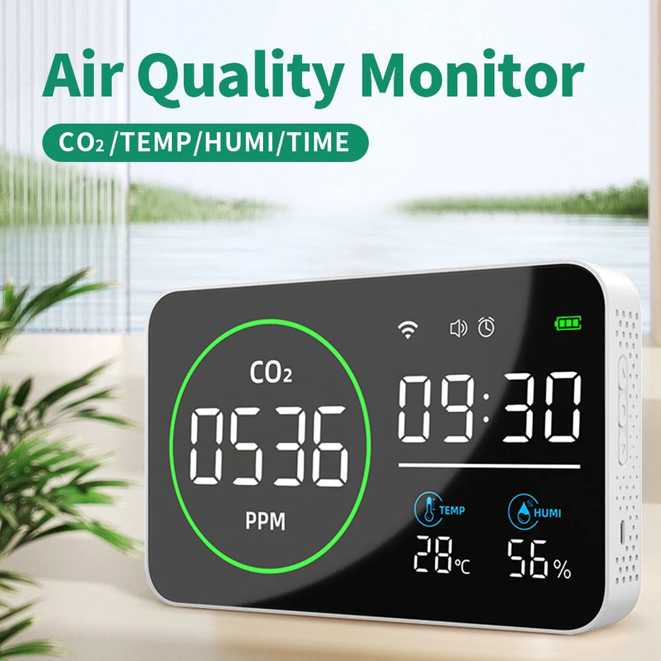 Smart WIFI 4 in 1 Air Quality Monitor &ndash; Real-Time CO2 Detection