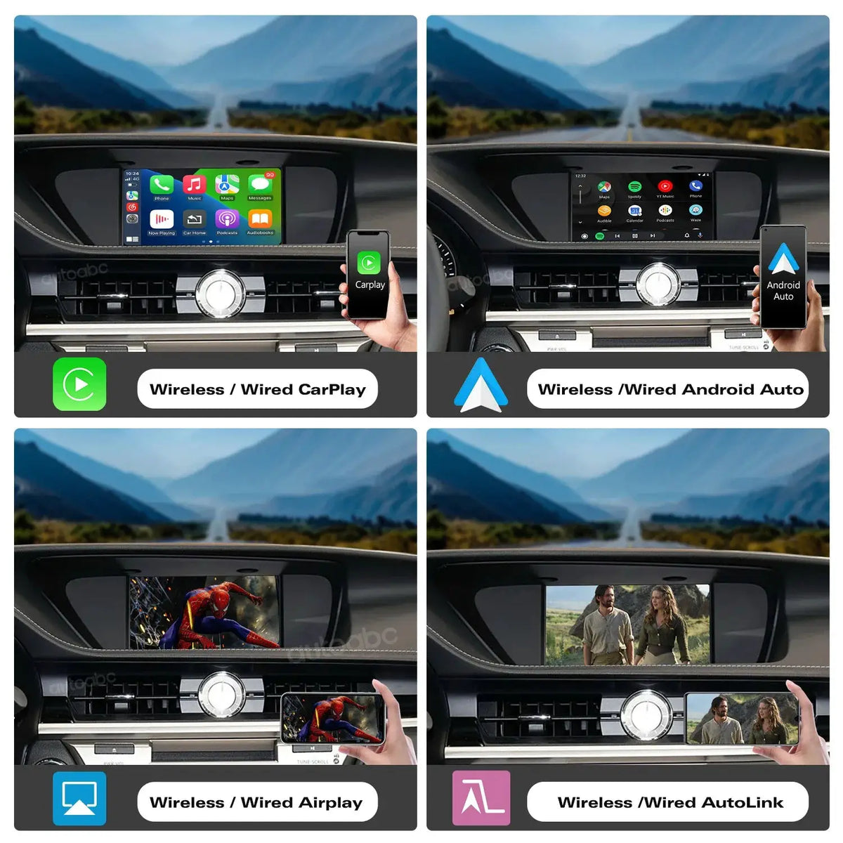Wireless CarPlay Android Auto For Lexus RC CT LS LX LC UX GX NX RX IS ES GS 2014-2019 Support Mirror Link Navigation Functions by InterCyprus Trading Ltd