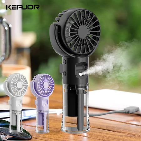 Raugee Portable Water Mist Fan Rechargeable &ndash; Four Speeds