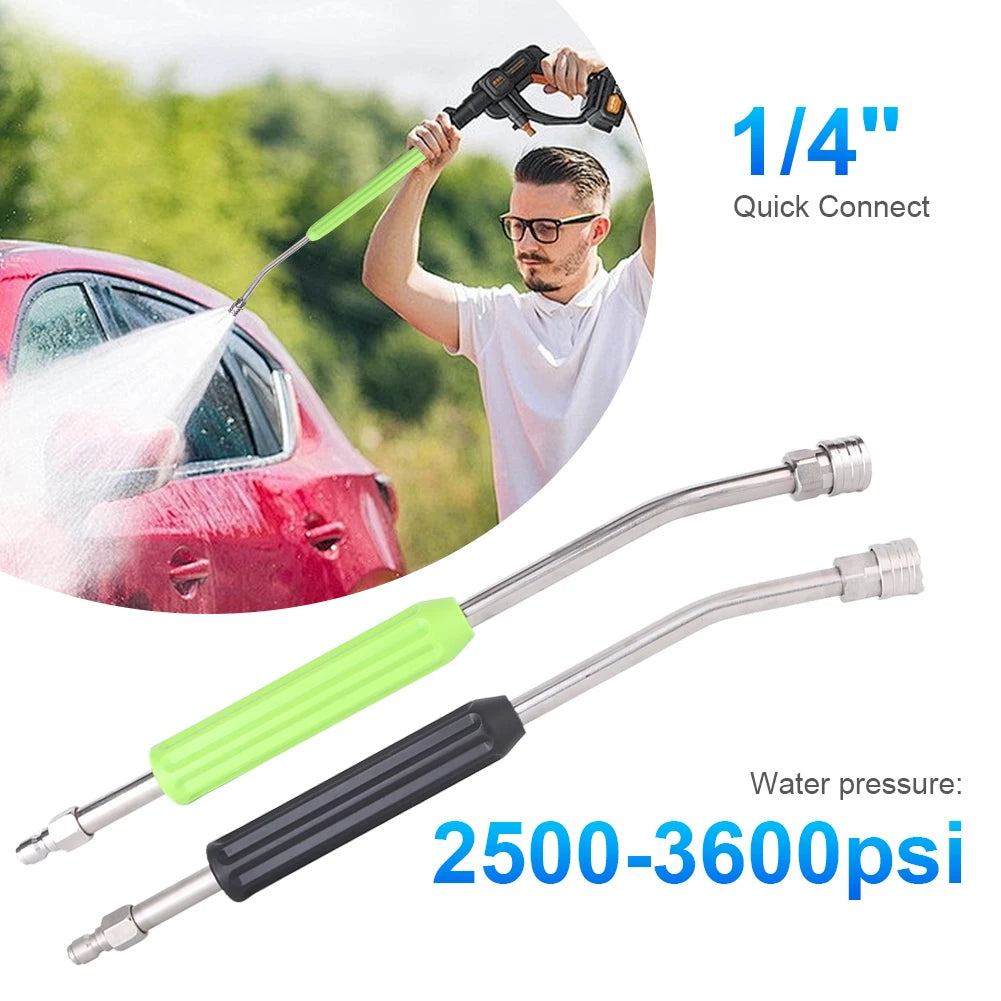 High-Pressure Car Wash Gun Extension Rod - Stainless Steel Jet Washer Lance