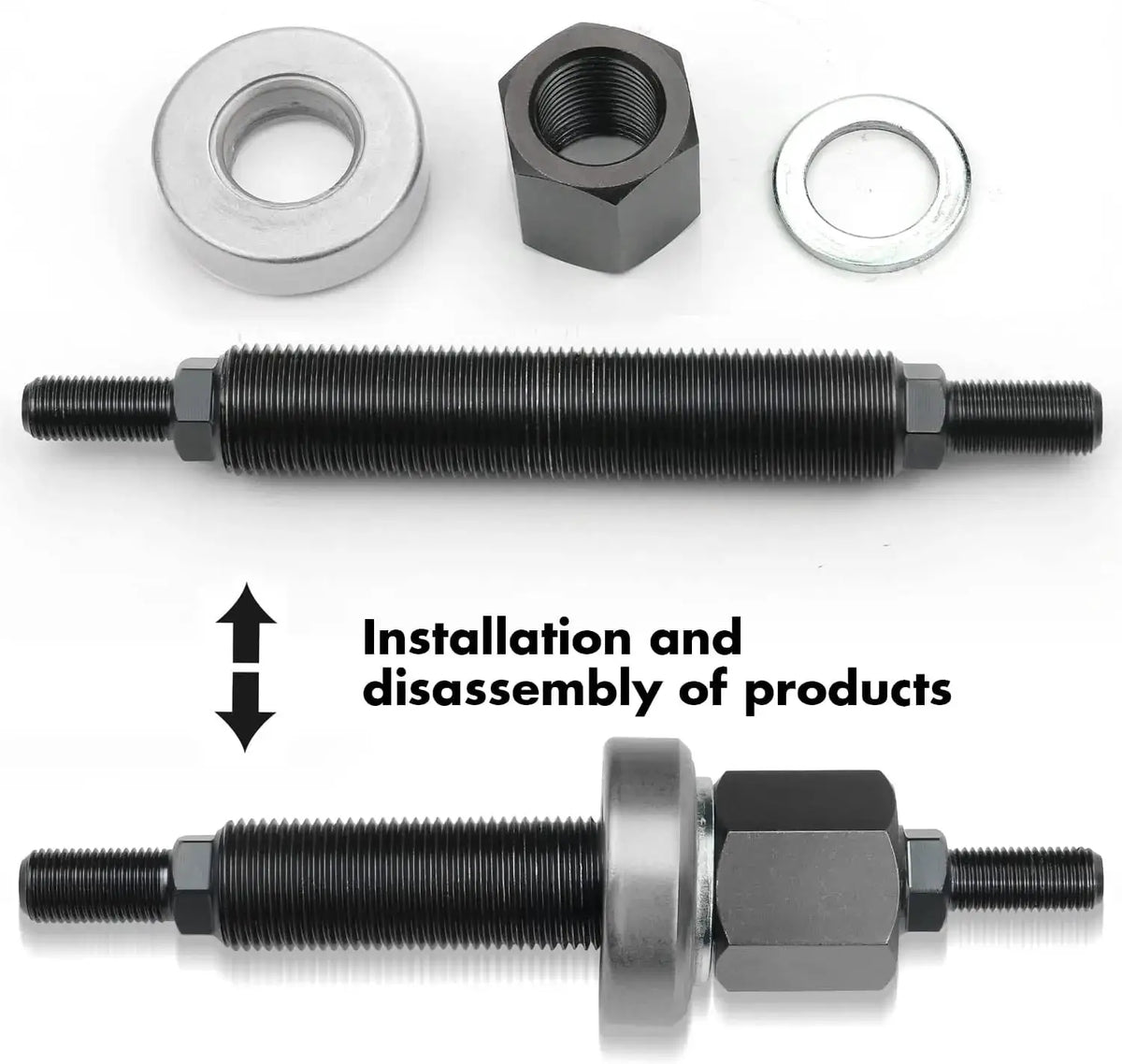 66515 Harmonic Balancer Installation Tool Compatible with Chevy SBC BBC Cranks by InterCyprus Trading Ltd