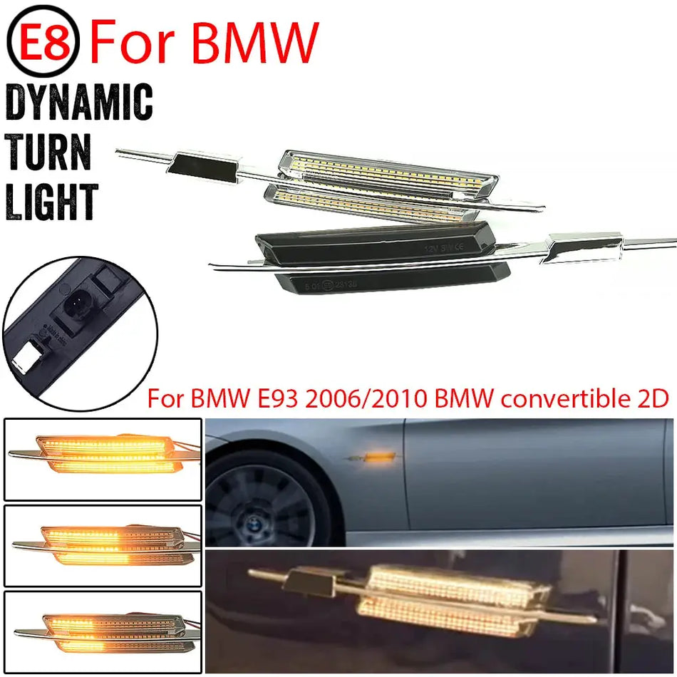 2Pcs Dynamic LED Turn Signal Light Amber for BMW E88 E90 E46 E60 E61 E91 by InterCyprus Trading Ltd