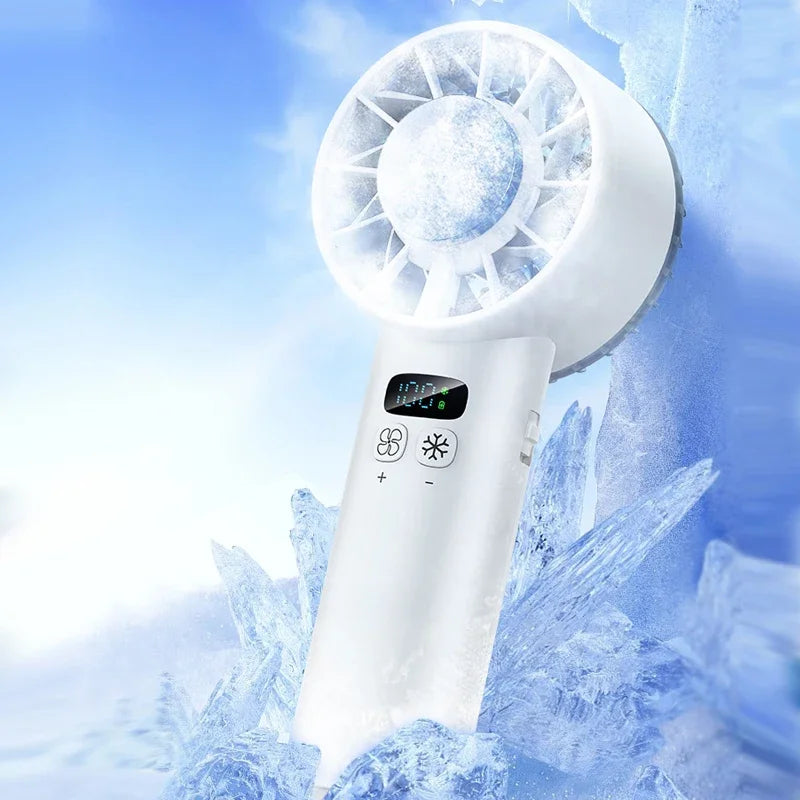 Refrigeration Handheld Ice Fan &ndash; LED Digital Display
