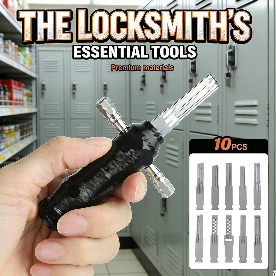 10 Piece T Handle Lock Pick Set For Cabinet Door Lock Openers