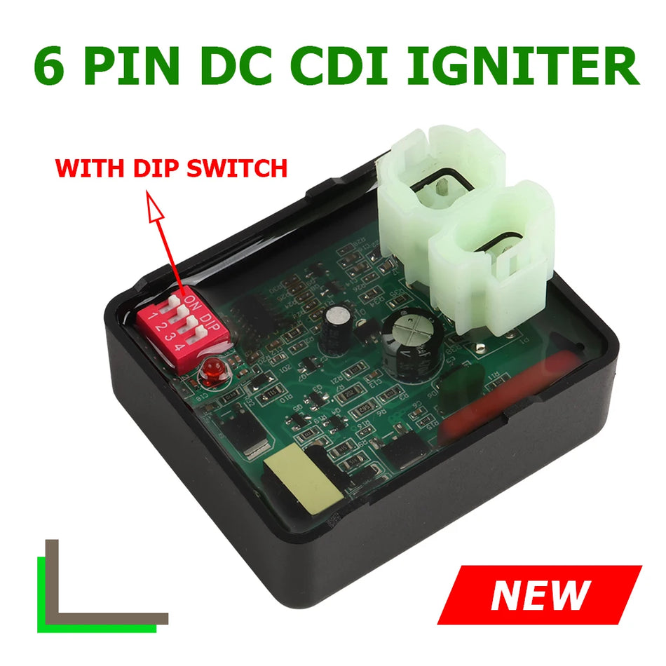Honda CDI Box with DIP Switch for CBF150 CG125 NXR150 XR Models, 12V, Plastic and Metal Construction