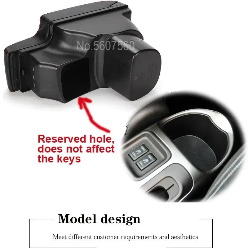 Armrest Box with PU Leather ABS Storage and USB for Nissan Juke Infiniti ESQ 2010-2019 by InterCyprus Trading Ltd