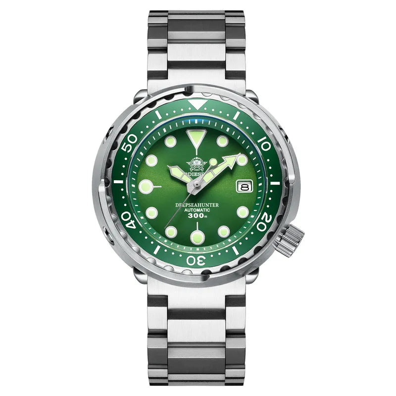 ADDIESDIVE Automatic Mechanical Diving Watch - Stainless Steel, Scratch Proof, Waterproof 3 Steel Green / NH35