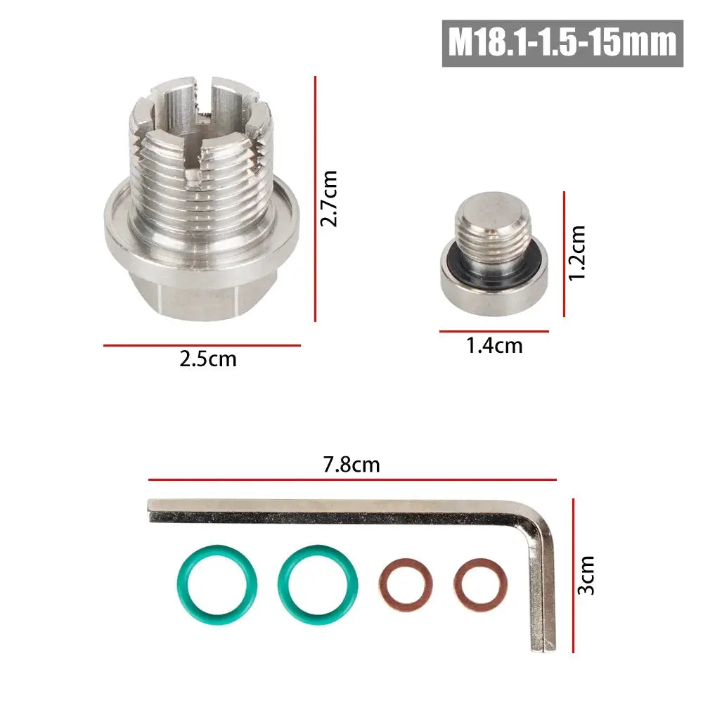 M12.1x1.25/1.5/1.75 M14.1 M16.1 M18.1x 15mm Oil Drain Plug Oversize Piggyback Self Tapping Oil Pan Thread Repair Kit by InterCyprus Trading Ltd