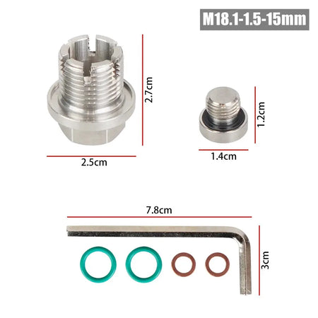 M12.1x1.25/1.5/1.75 M14.1 M16.1 M18.1x 15mm Oil Drain Plug Oversize Piggyback Self Tapping Oil Pan Thread Repair Kit by InterCyprus Trading Ltd