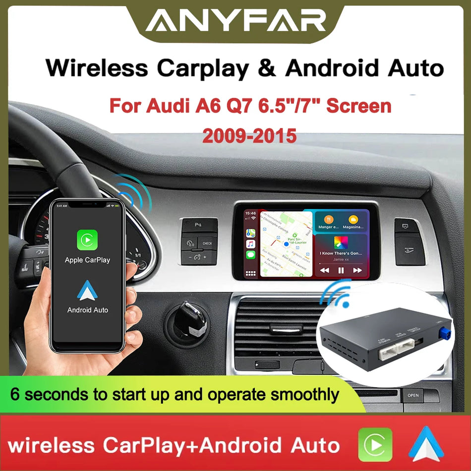 Kit de retrofit CarPlay și Android Auto MMI 3G pentru Audi A6 Q7 2009-2015