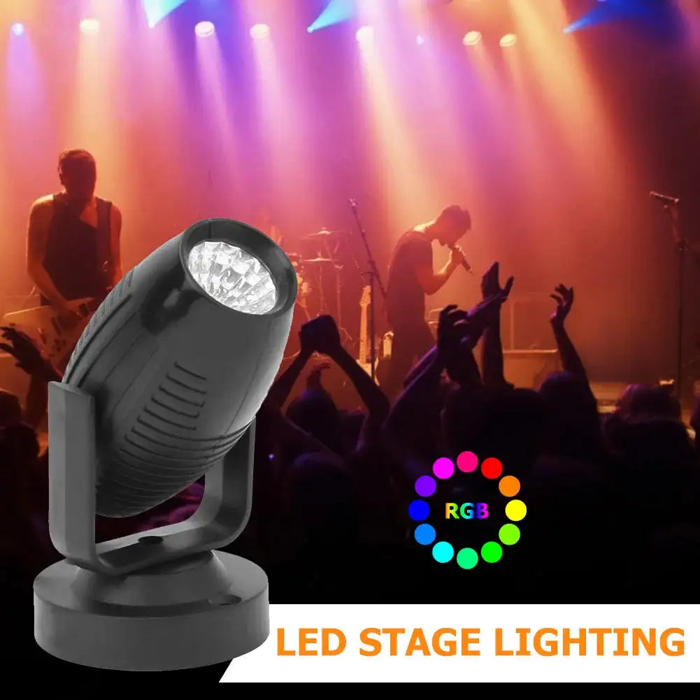 Rotating Disco Spot Lights RGB LED With Remote Control