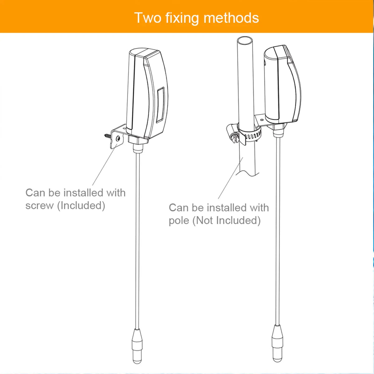 Ecowitt WN34L Waterproof Digital Pool Thermometer with LCD Display and 10ft Cable