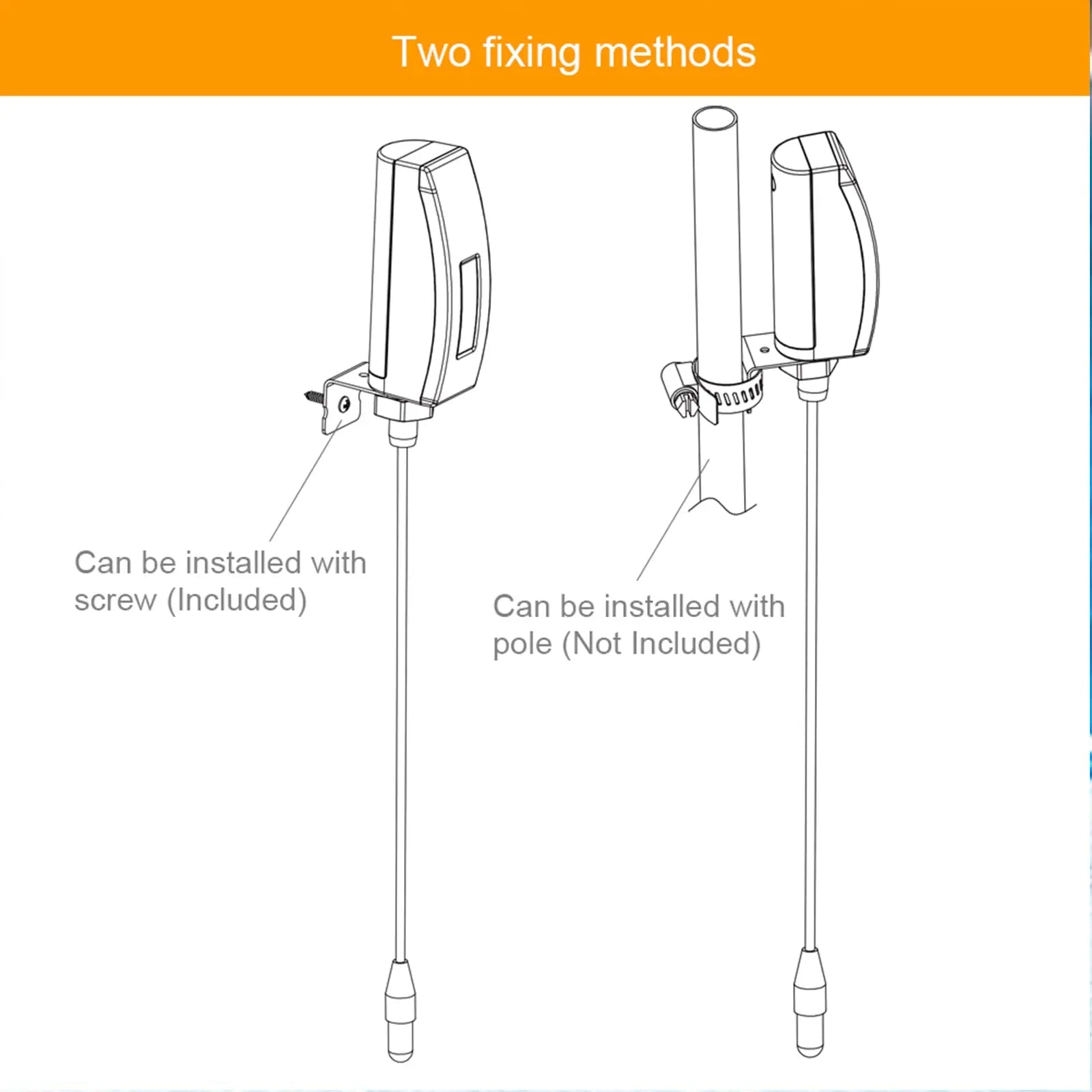 Ecowitt WN34L Waterproof Digital Pool Thermometer with LCD Display and 10ft Cable