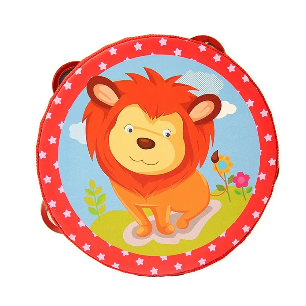6 Inches Children Hand Drum - Cartoon Pattern Learning Toy Style 6