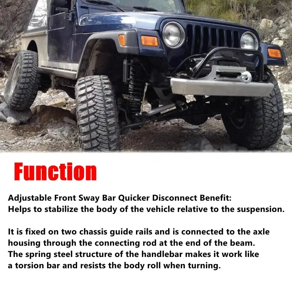 2.5-6" Lifts Front Sway Bar Links Disconnects For Jeep Wrangler JK JKS 2/4 Doors 2007-2018 Adjustable Car Parts PRC-1010A by InterCyprus Trading Ltd