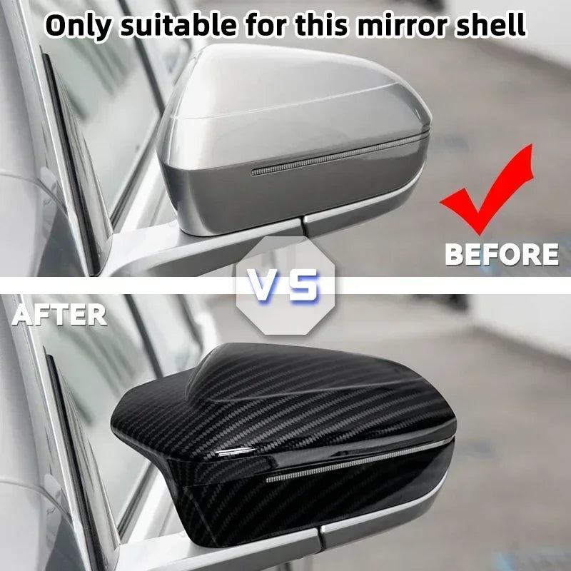 Copertura del coprimirino laterale in carbonio nero per Serie 5 BMW