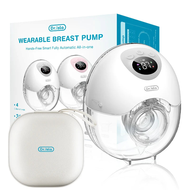 Dr.isla Wearable Electric Breast Pump - Hands-Free with 4 Modes &amp; 36 Suction Levels 1PCS White