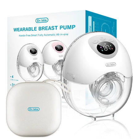 Dr.isla Wearable Electric Breast Pump - Hands-Free with 4 Modes &amp; 36 Suction Levels 1PCS White