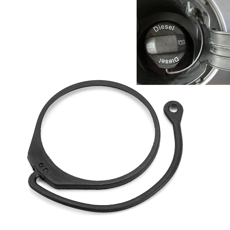 Tapa de tanque de combustible de plástico negro resistente y duradera con cuerda antiperdida para Audi Jetta