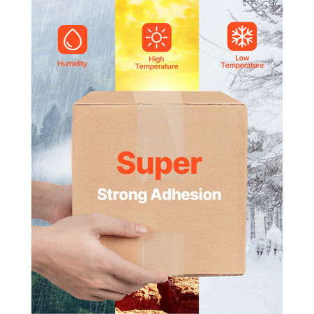 SucceBuy Clear Packing Tape 1.5in 2.7 Mil &ndash; With Dispenser