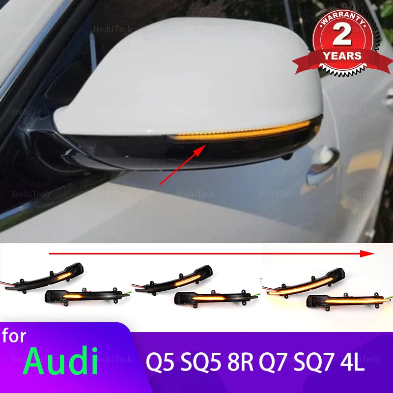 Clignotant de rétroviseur latéral LED dynamique séquentiel pour Audi Q5 SQ5 Q7