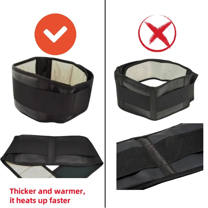 Adjustable Waist Tourmaline Self Heating Magnetic Therapy Back Support Belt &ndash; Enhanced Lumbar Support and Pain Relief