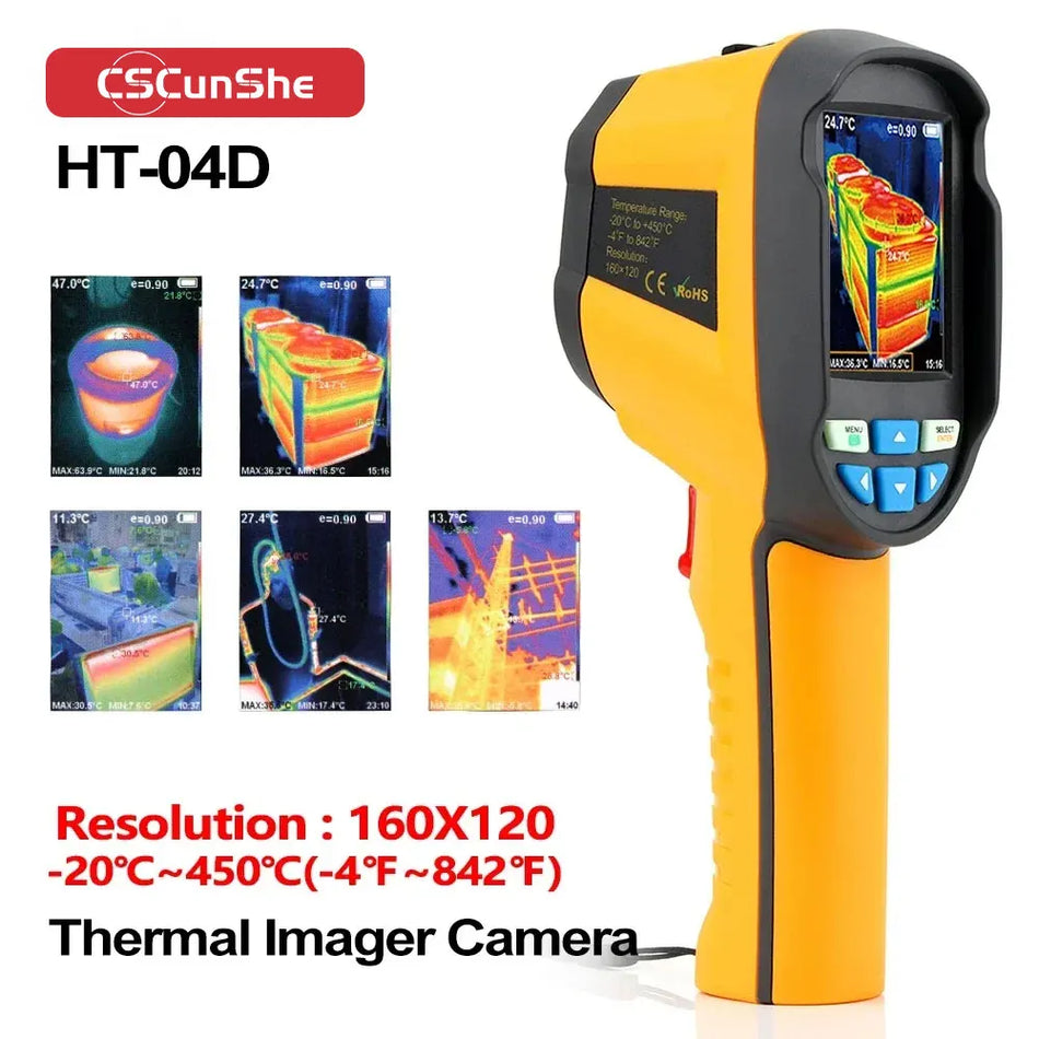 Handheld HT-04D Waterproof Thermal Imaging Camera with 19200 Pixels and 160x120 Resolution HT-04D