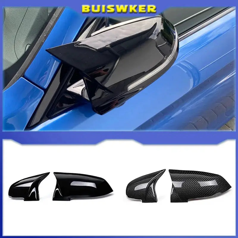 For BMW 1 2 3 4 X Series Rear View Side Mirror Cover F20 F21 F22 F23 F30 F32 F36 X1 E84 F87 M2 Carbon fiber pattern Accessories by InterCyprus Trading Ltd