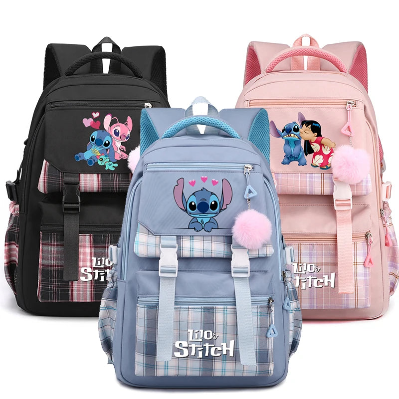 MINISO Disney Lilo Stitch Backpack - Magical Waterproof USB Backpack 🌟 - Cyprus