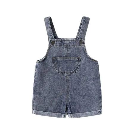 MILANCEL Unisex Denim Overalls for Toddlers blue shorts / 5T / CHINA